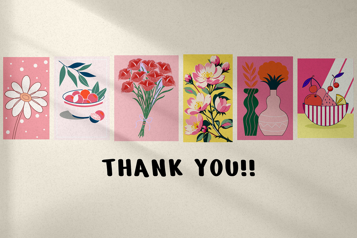 Blush Pink Wall Art Set, a Wallpaper Graphic by Helospace (Photo 10 of 10)