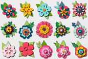 Paper Flower SVG Cut File Bundle, a Decorative Illustration by illuztrate (Thumbnail 1 of 16)
