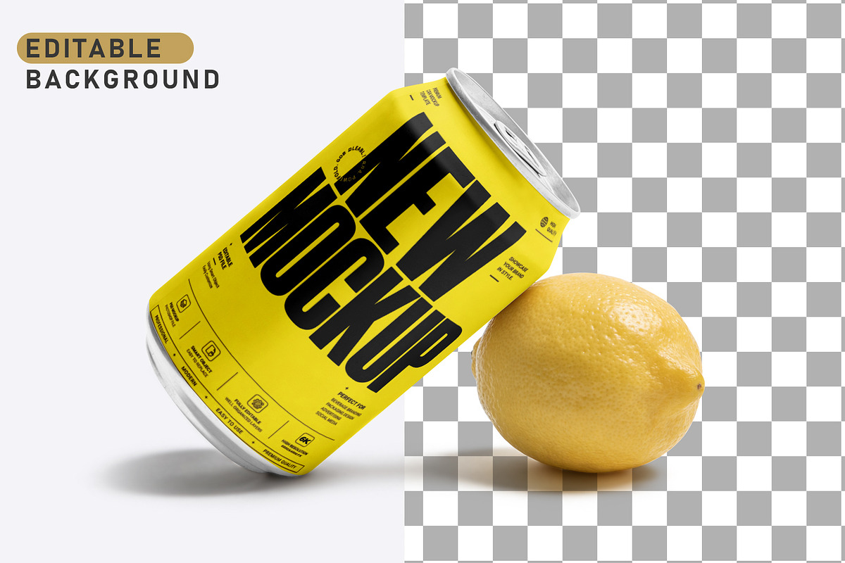 Soda Can Mockup Bundle, a Packaging Mockup by pixelmock (Photo 4 of 12)