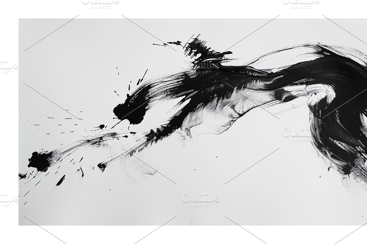 Kesi Co. B&W Ink Wash Art, a Texture Illustration by milatovar (Photo 14 of 20)