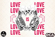 love skeleton couple PNG, an Illustration by DreamCafeArt (Thumbnail 1 of 6)