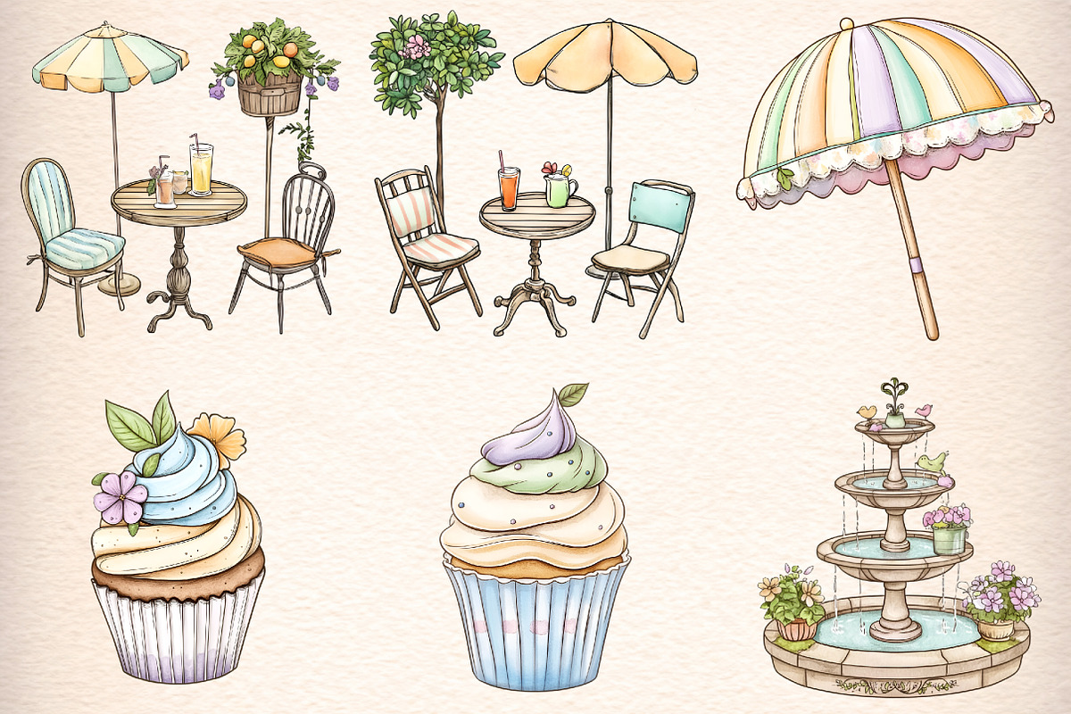 Whimsical Summer Clipart Bundle, an Illustration by Digital Artistic99 (Photo 4 of 11)