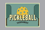 Pickleball retro vector poster set., a Sport Illustration by PoPaShop (Thumbnail 7 of 10)