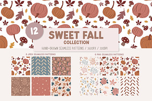 Fall Seamless Patterns Set of 12