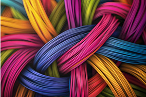 Dynamic, colorful background, an Illustration by Ylivdesign