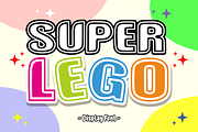 Super Lego - Kids Font Types, a Font by KiddoGlyphs Studio (Thumbnail 1 of 3)