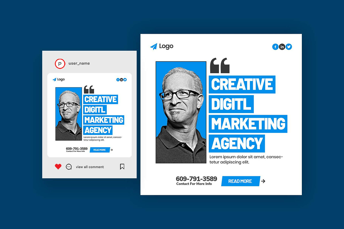 Agency Social Media Posts Bundle, a Social Media Template by Saman Osama (Photo 2 of 11)
