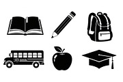 Back To School Silhouette Bundle, an Illustration by Designer_Momina (Thumbnail 16 of 51)