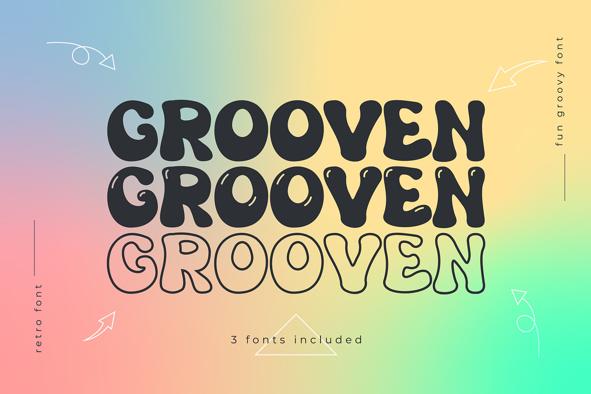 Grooven - Groovy Font, a Font by Salamahtype (Photo 1 of 6)