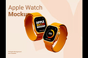Apple Watch Mockup, a Wearable Device Mockup by Se٧enStudio (Thumbnail 3 of 6)