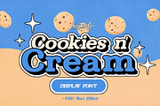 Cookies n' Cream Display Font + PSD, a Slab Serif Font by Lostkids (Thumbnail 1 of 7)