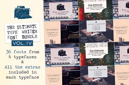SALE! Typewriter Font Bundle Vol. 4