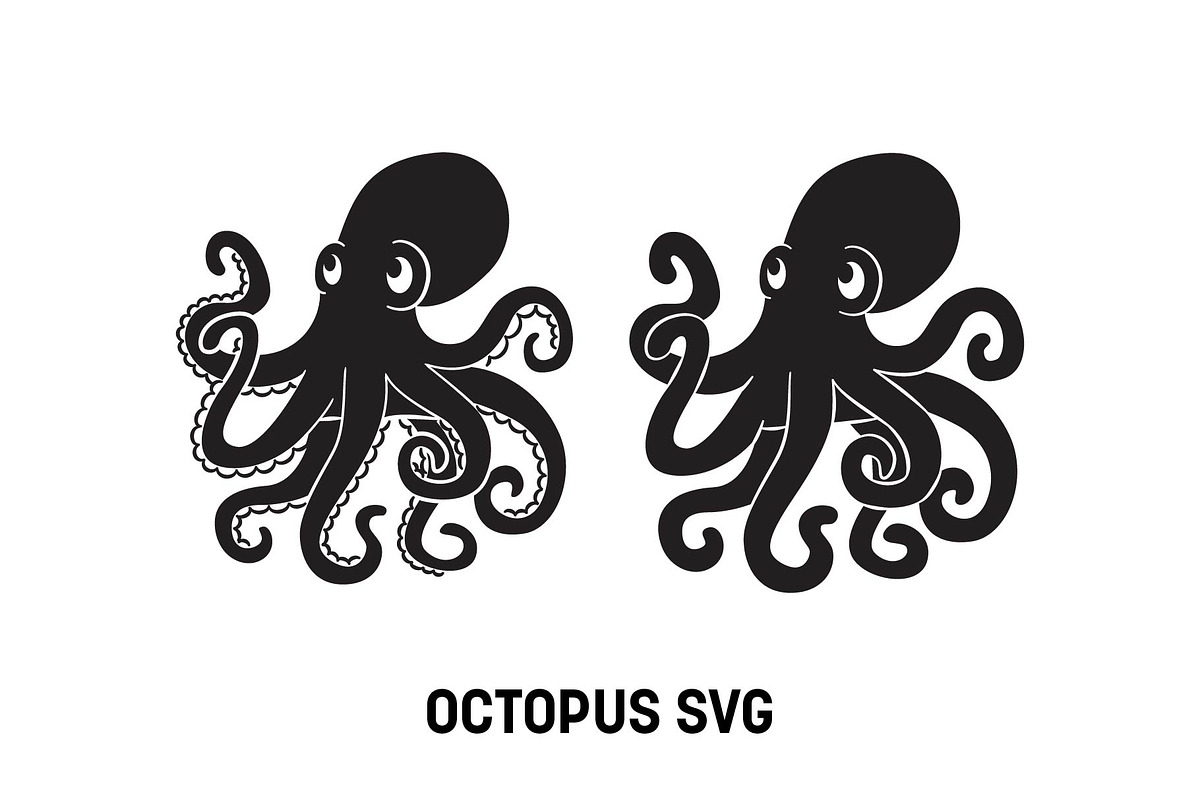Simple Octopus SVG, an Object Graphic by PinkHouseCollection (Photo 1 of 3)