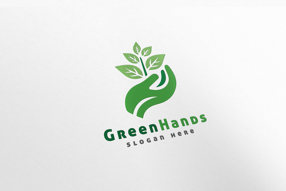 Nature Green Hands Logo, a Branding & Logo Template by Design_Planet (Photo 1 of 3)