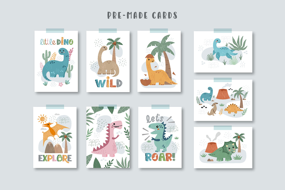Dino Nursery, an Animal Illustration by caocastudio (Photo 7 of 7)