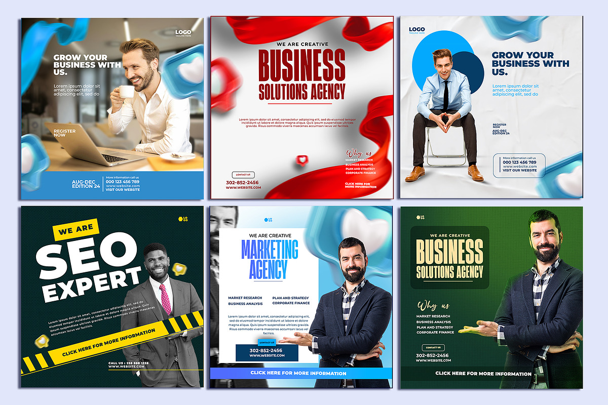 corporate social media post template, a Social Media Template by graphic bakers (Photo 3 of 5)