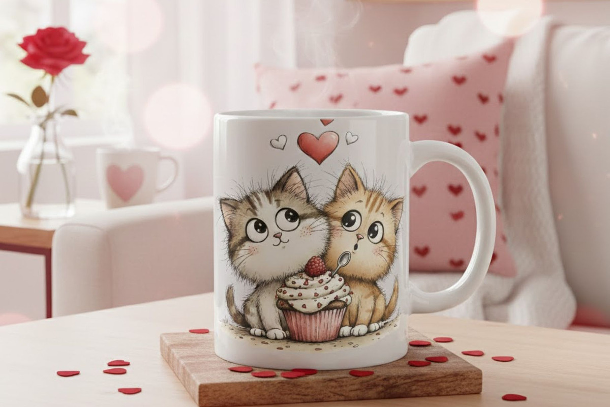 Whimsical Valentine Cat Clipart PNG, an Animal Illustration by maryamdesignarts (Photo 9 of 12)