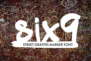 Six9 Graffiti Urban Tag Marker Font, a Font by Kohl + Cole (Thumbnail 1 of 9)