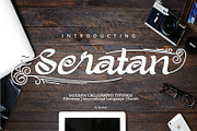 SERATAN, a Handwritten Font by Barkah (Thumbnail 1 of 9)