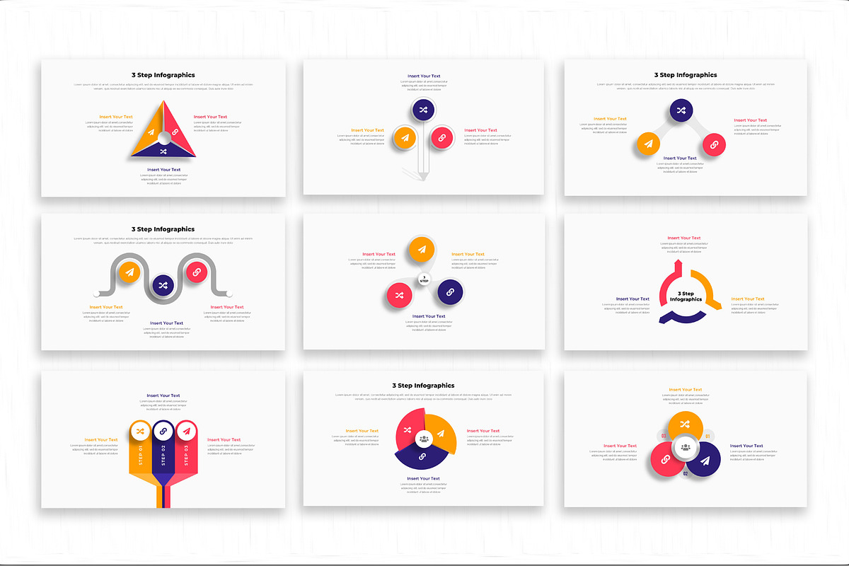 Three Step Infographic Presentation, a Presentation Template by SlideStack (Photo 4 of 5)