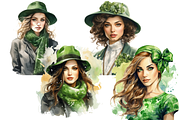 St. Patrick's Day Girl Cliparts, a Person Illustration by Mash Mash Stickers (Thumbnail 3 of 9)