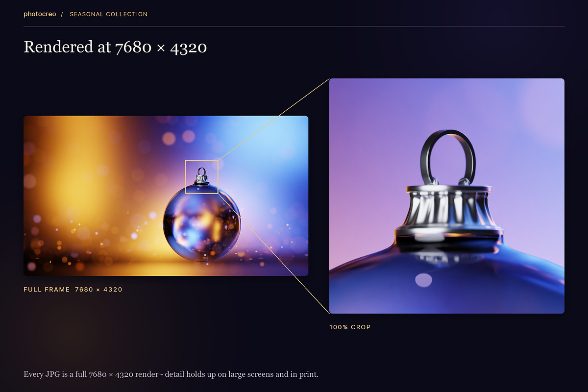 Winter Baubles - 12 JPG Backgrounds, a Background Graphic by Photocreo Michal Bednarek (Photo 6 of 6)