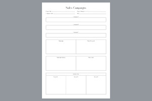 Sales Campaigns Marketing Planner