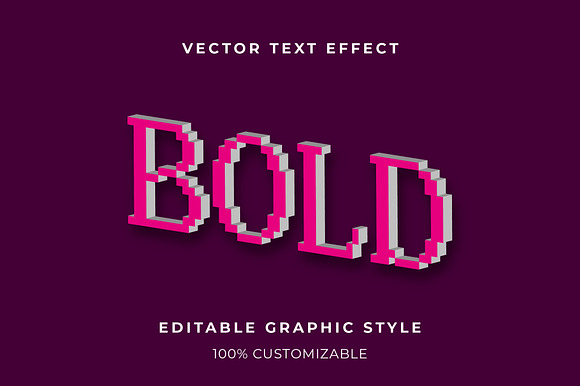 Pixel Isometric Text Effect preview 3
