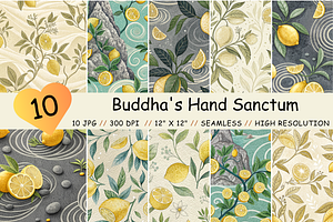 Buddha's Hand Sanctum Pattern, a Pattern Graphic by FloridPrintables
