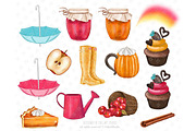 Fall Clipart, Autumn fashion, a Food Illustration by Collart Studio (Thumbnail 4 of 11)