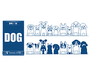 Adorable Dog Line Art Bundle, an Empty State Illustration by CarWrap design (Thumbnail 1 of 3)