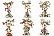 Whimsical Patchwork Reindeer Clipart, an Illustration by DreamPrint404 (Thumbnail 4 of 7)