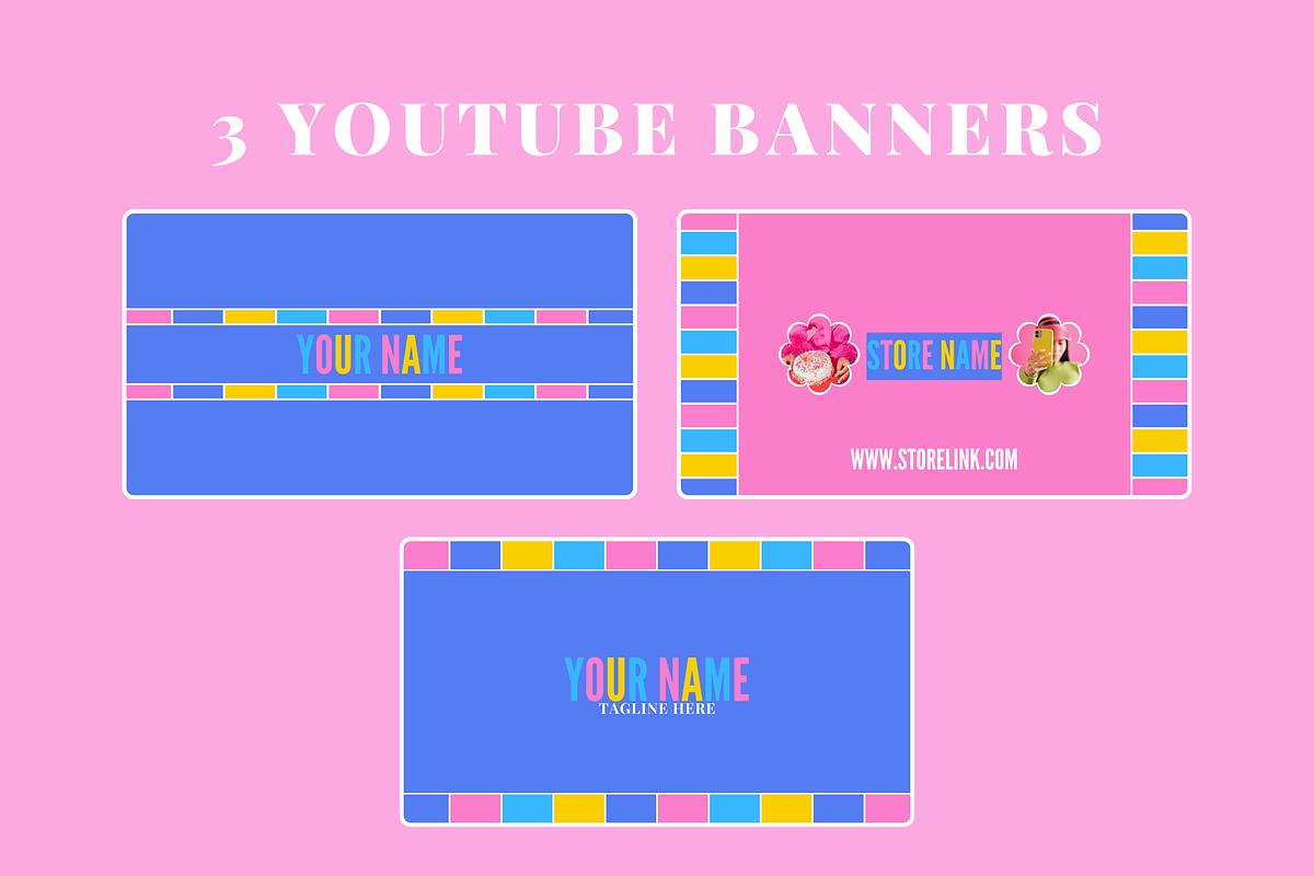 Colorful Social Media Banners, a Social Media Template by SunshineStudioBoutique (Photo 6 of 9)