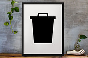 Garbage Silhouette SVG, an Object Illustration by newminddesign (Thumbnail 3 of 3)