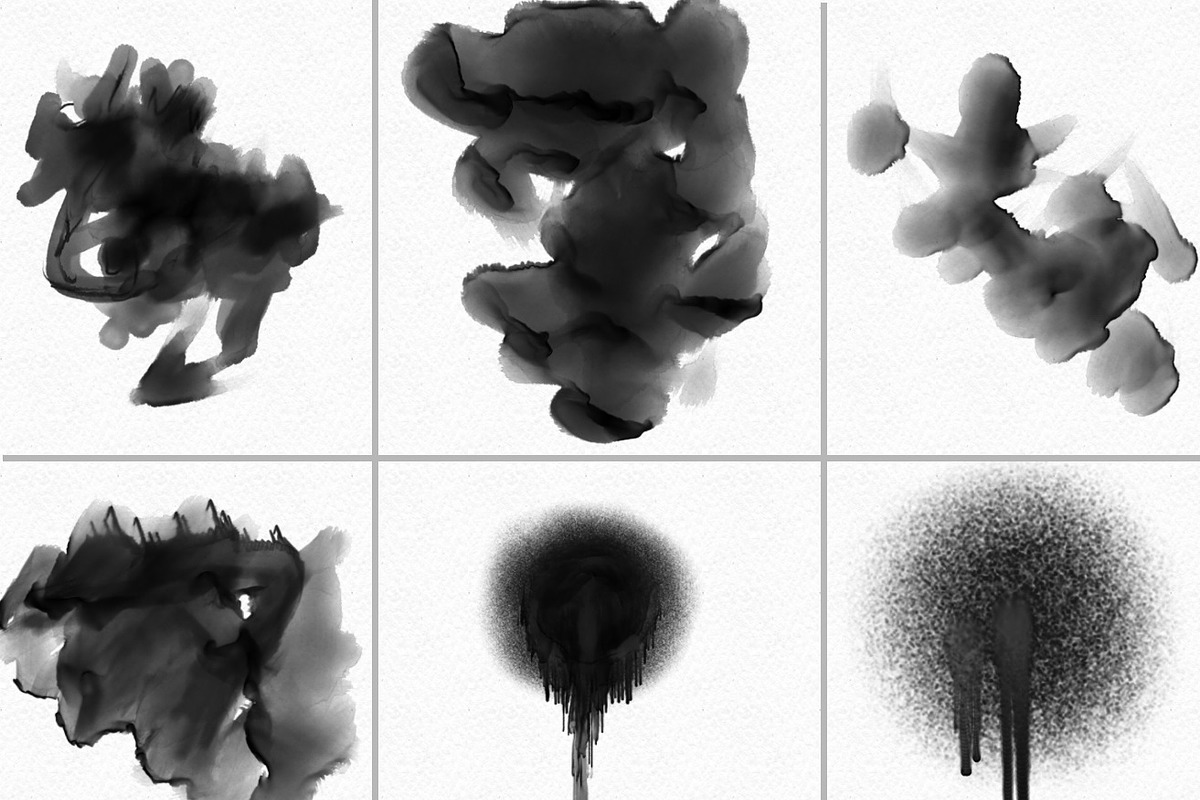 Water color Photoshop Brush Set-4, a Brush Add-On by MRI STUDIO (Photo 4 of 10)