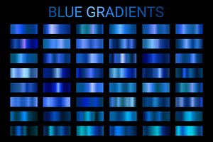 BLUE GRADIENTS COLOR PALETTE VECTOR