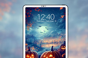 Spooky Halloween Phone Wallpaper, a Graphic by Kalindiprints (Thumbnail 3 of 6)
