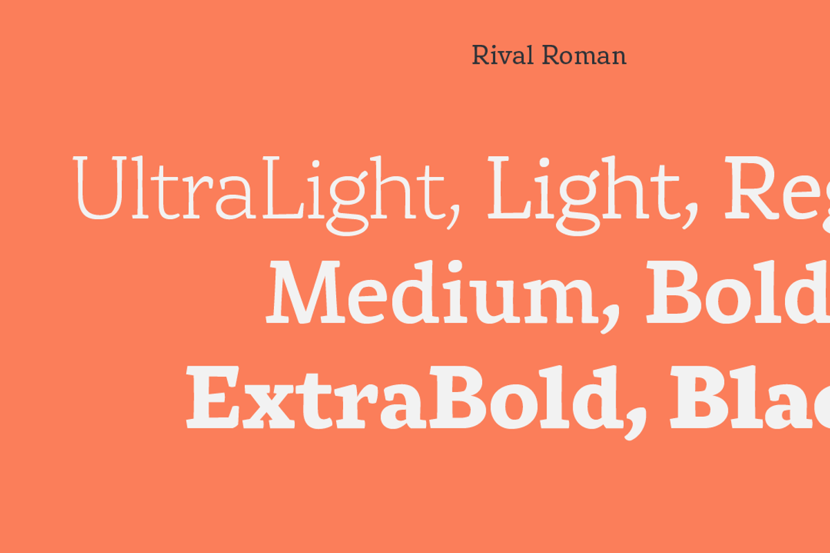 Rival Font Family preview 6
