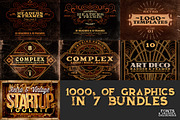 SALE Fonts & Graphics GigaBundle, a Font by Cruzine (Thumbnail 3 of 33)