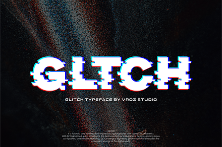 GLTCH - Glitch Typeface font, a Font by Vroz Studio