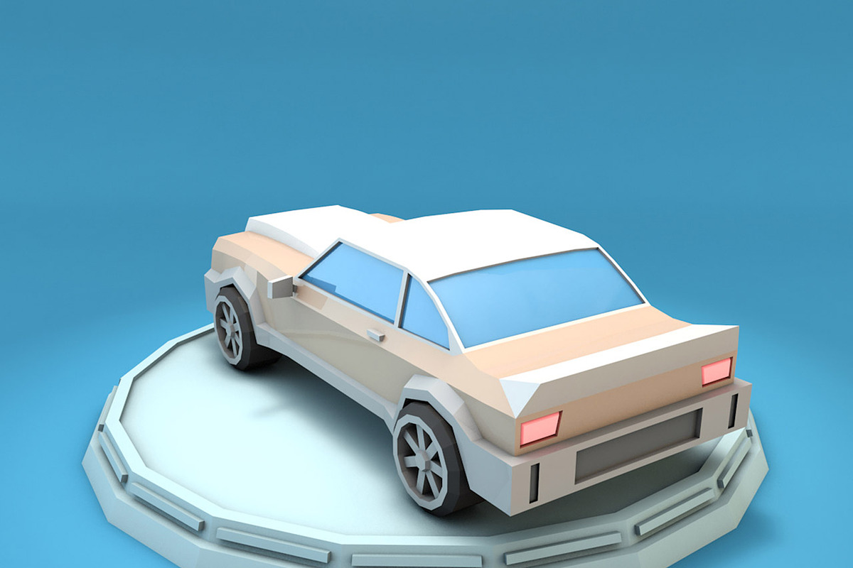Cartoon Luxury Car Low Poly 3D Model, a Cars & Vehicle 3D Model by Low Poly Lab (Photo 5 of 7)