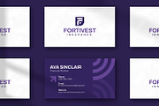 Fortivest Insurance - Business Card, a Business Card Template by Esensifiksi.studio (Thumbnail 3 of 3)