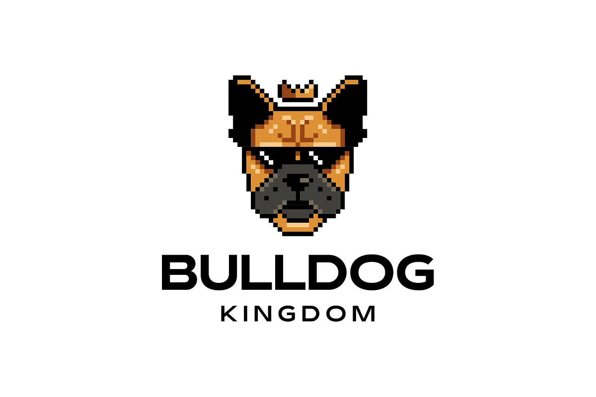 Pixel Bulldog Logo, a Branding & Logo Template by Buqancreative