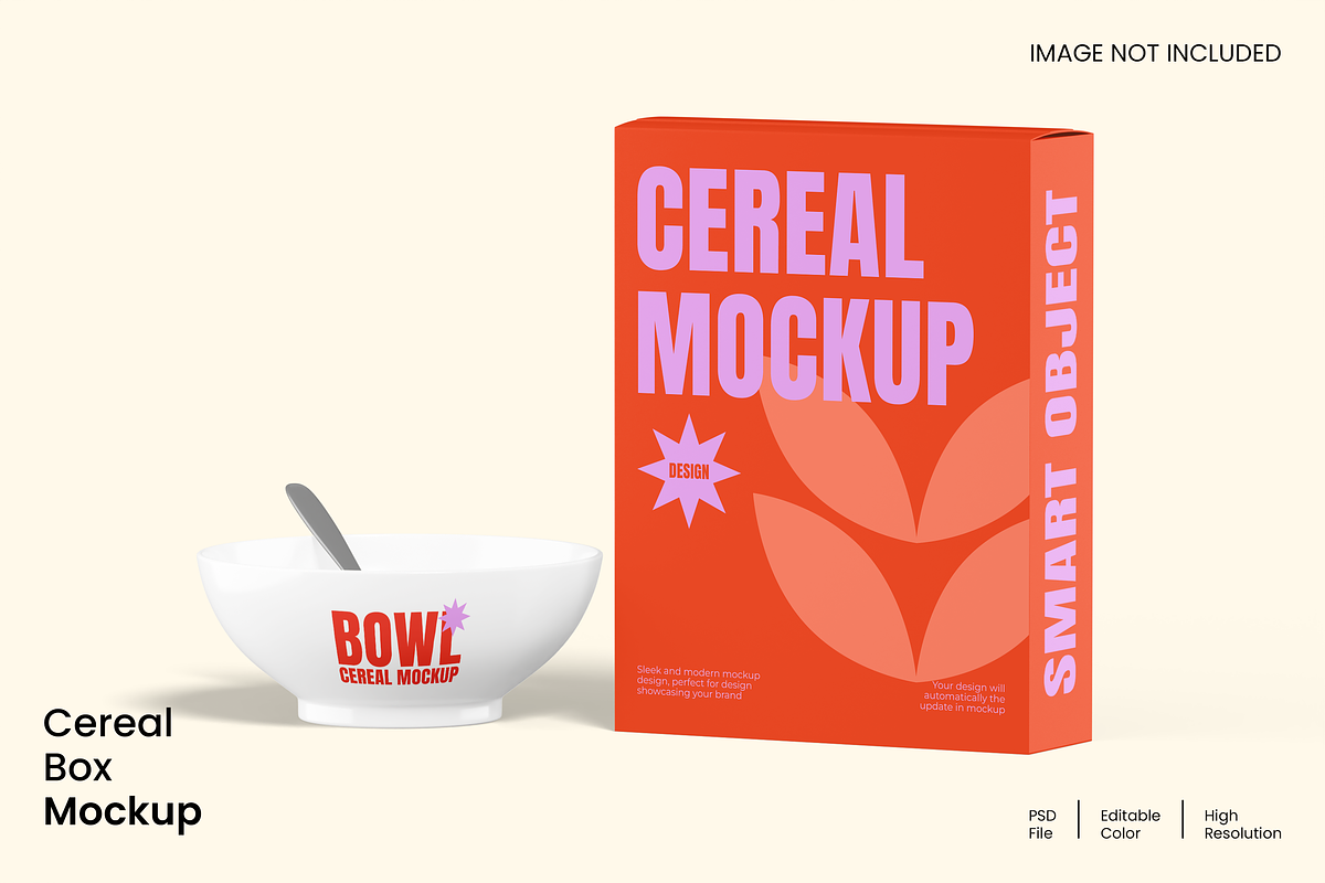 Cereal Box Mockup, a Household Mockup by Unerispace