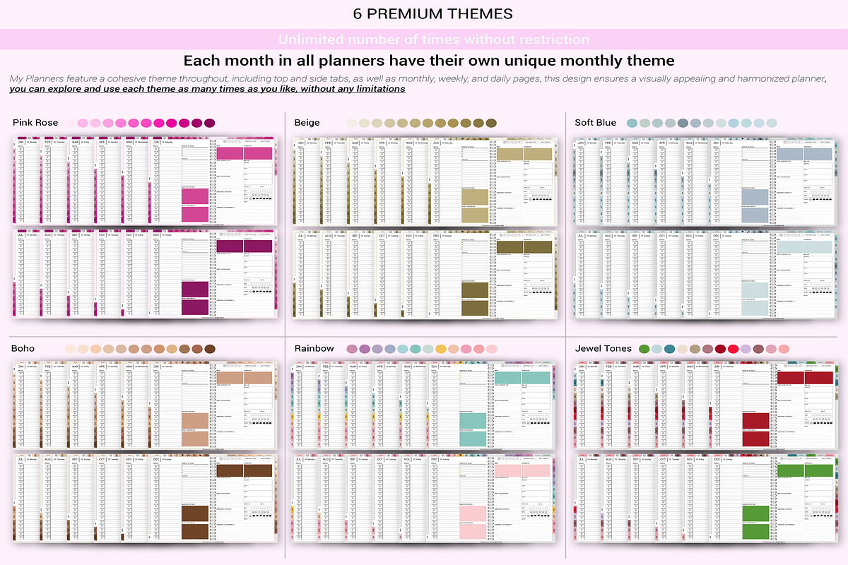 Digital Planner 2025 2026 & Undated, a Templates & Theme by Plamarplanners (Photo 8 of 11)