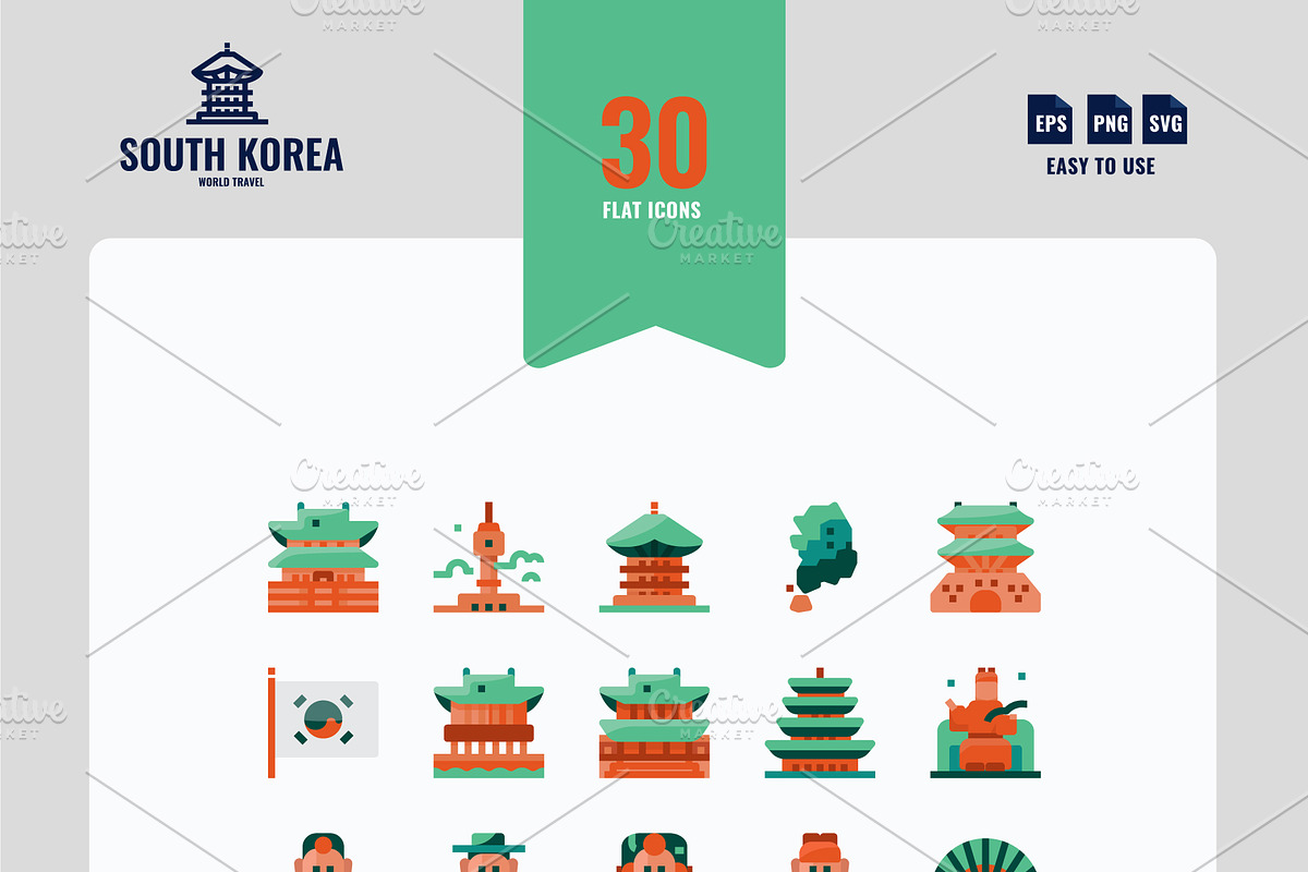 South Korea 90 Icons, a Duotone Icon by Foxyard studio (Photo 3 of 4)
