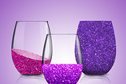 Stemless Wineglass Mockup & Glitter, a Product Mockup by SarahDesign (Thumbnail 11 of 12)
