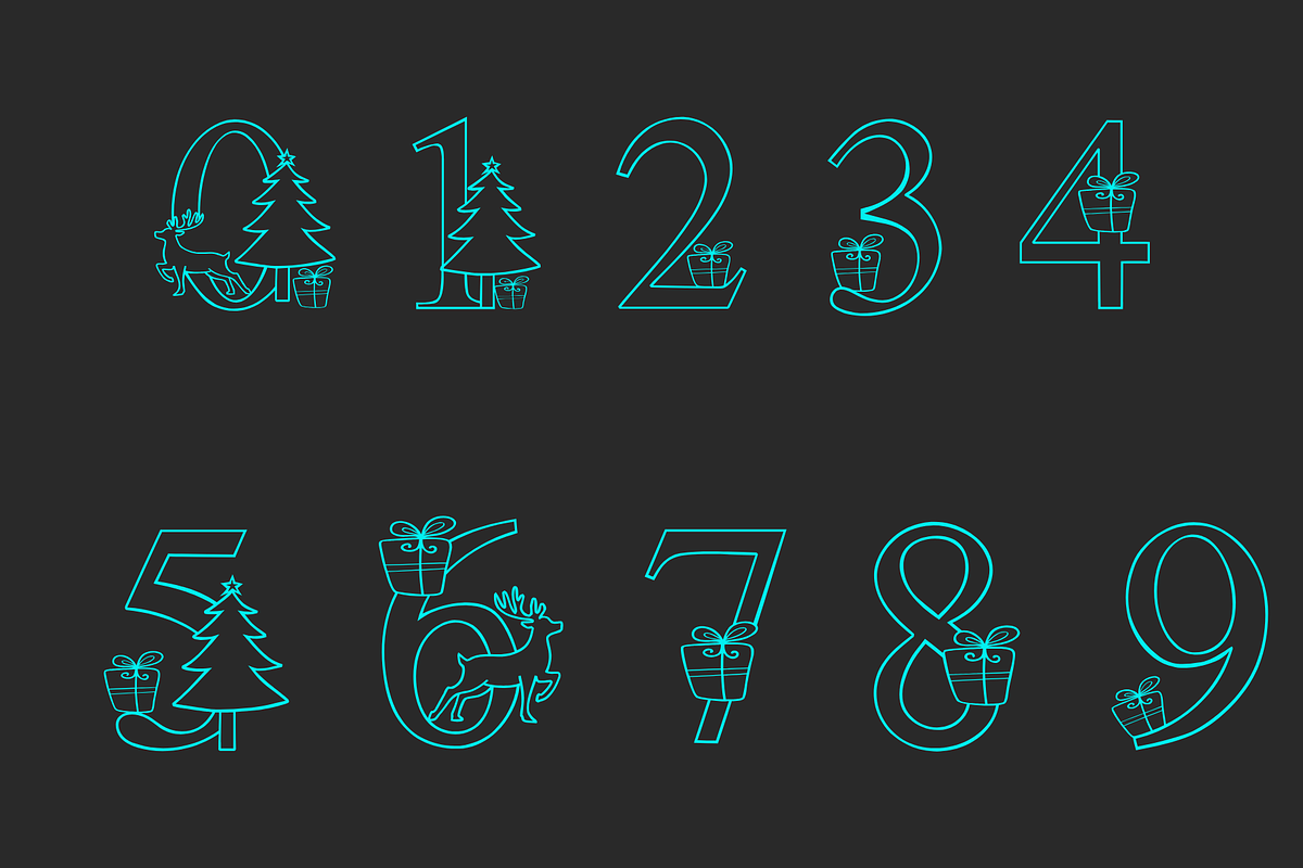 Chrismas deer, a Symbol Font by Petal Pixels (Photo 4 of 9)