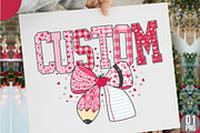 Preppy Custom Valentine Teacher Png, an Illustration by Designking (Thumbnail 1 of 6)