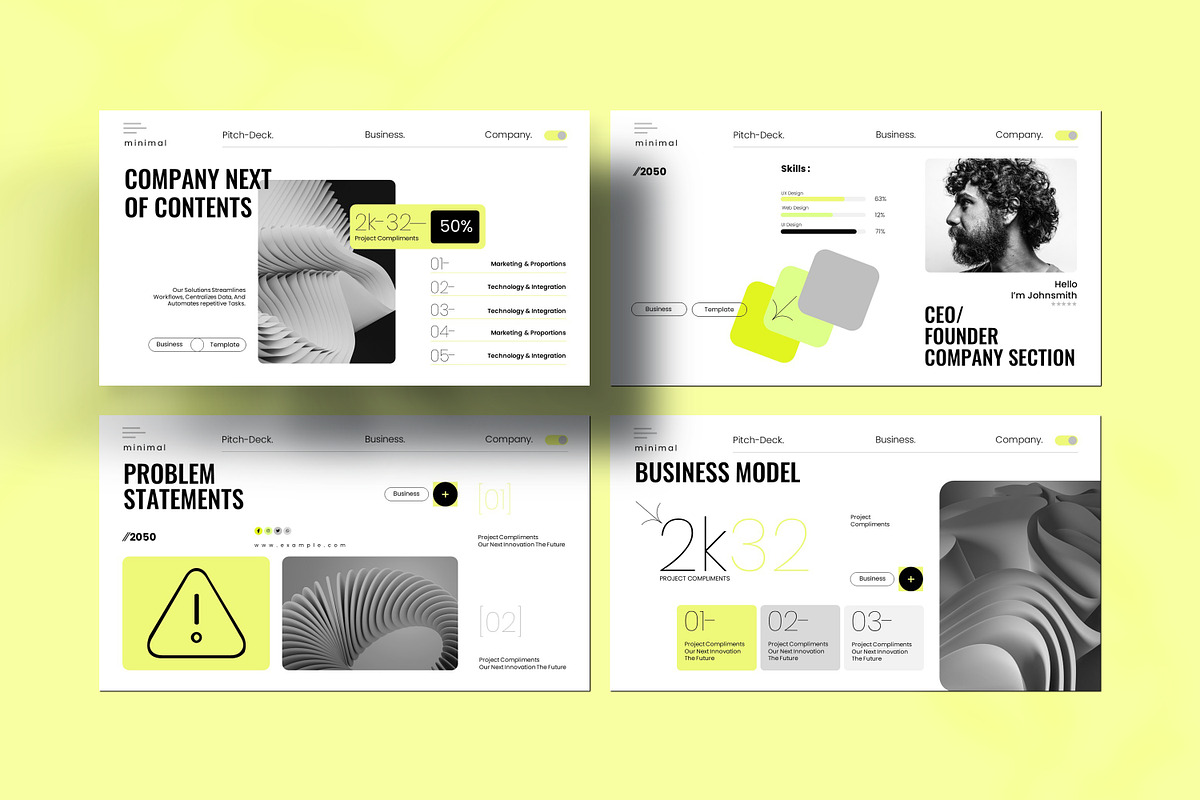 Minimal Pitch-Deck Presentation, a Presentation Template by Creative-Work (Photo 3 of 9)